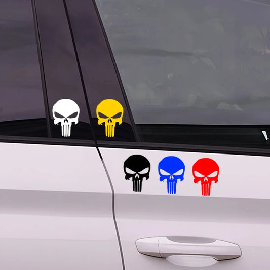 Skull Stickers Car Waterproof Decal Reflective Vinyl Punisher Sticker for Auto Door Window Rearview Mirror Bumper Decoration