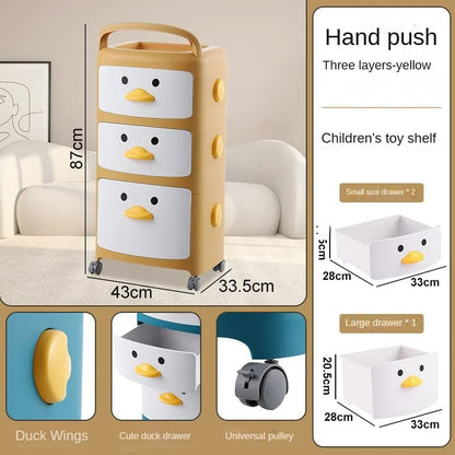 Cartoon Bedside Table Children's Storage Cabinets Finishing Rack Cabinet Cosmetic Organizers Sundries Sorting Bedroom Furniture