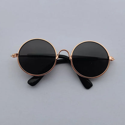 Lovely Vintage Round Cat Sunglasses Reflection Eye Wear Glasses For Small Dog Cat Pet Photos Pet Products Props Accessories