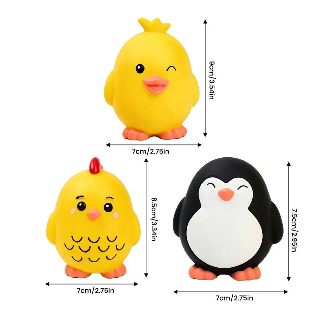 Pet Interactive Squeaker Chew Training Toy for Dog Cat Rubber Puzzle Toy yellow duck, penguin Chew Training Pet Products