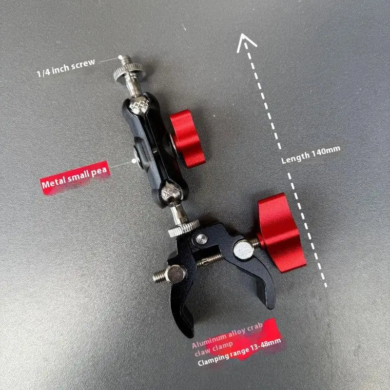 1Set Photography Accessories Camera Metal Super Clamp With Double Ball Head Magic Arm For  Monitor Light Mic Phone Mount