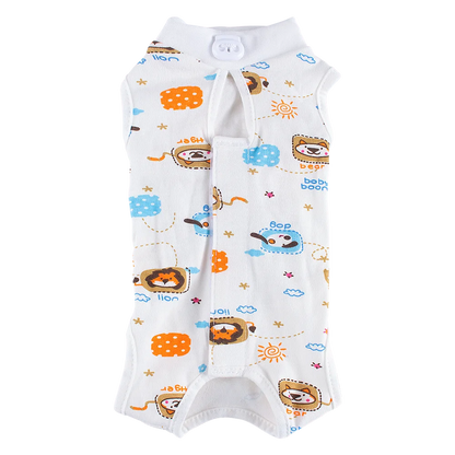 Animal Print Cat Anti-lick Sterilization Suit Pure Cotton Pet Vest Clothes for Puppy Cat Weaning Suit Surgery Recovery Clothing