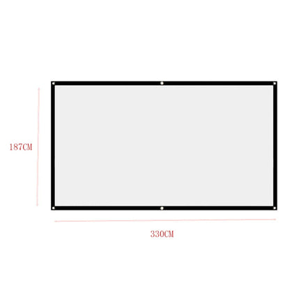 16:9 Portable Foldable Projector Screen, Wall Mount Projection Screen with Grommets, Indoor Outdoor Movie Screen