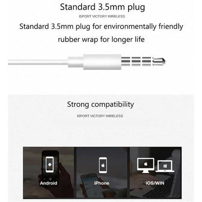 3.5mm In-Ear Earphones For Smartphone PC Computer Tablet Running Fitness Music Gear Audio Gear Gaming Sports Running Headset Kit
