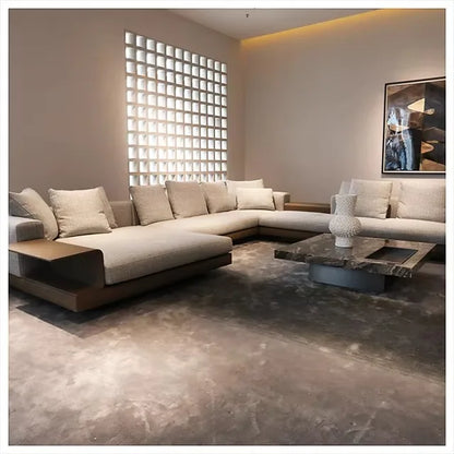 Modern Minimalist I-Shaped Modular Sofa Set for Hotels and Living Rooms