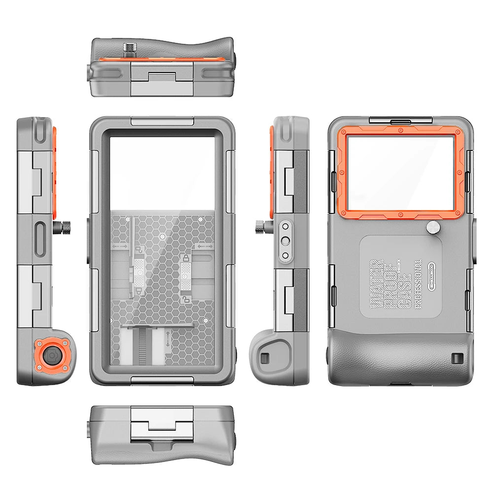 Multi-functional, durable, waterproof, 15m/50ft, universal 6.9 inch waterproof phone case, IP68, professional diving photography