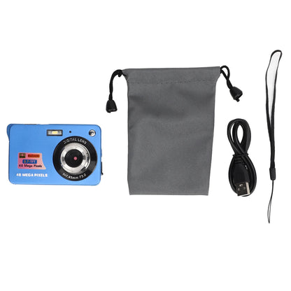 Digital Camera 2.7in LCD Compact Camera Anti Shake Built in Fill Light 48MP 4K Portable for Photography