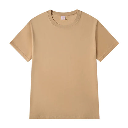 Women T-shirts 2025 Tops Solid Short Sleeve Loose O-neck  Cotton Casual Ladies Shirts Harajuku Korean Summer Woman Tshirts