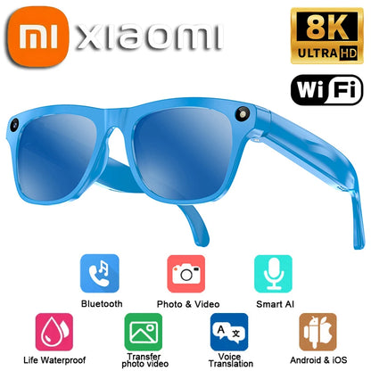 Xiaomi 4K Smart AI Glasses 800W Photochromic Multi-functional Photo Video Voice Calling Translation Bluetooth Motorcycle Glasses