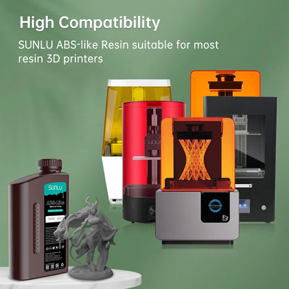 SUNLU UV ABS Like Resin 405nm 2KG 1KG/ Bottle Low Odor And Low Shrinkage For LCD 3D Printer Printing Material 3D Printing