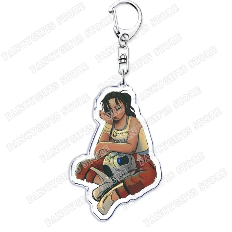 Trending Video Game Keychains for Accessories Bag Glados Aperture Laboratories Science Keyrings Jewelry Gamer Fans Gaming Gifts