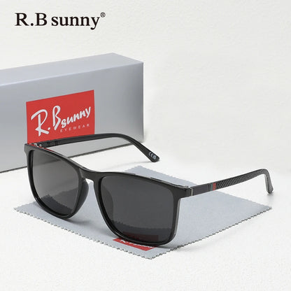 Classic Rectangle Sunglasses For Men Women Driving Fishing UV400 Protection Eyewear Polarized Fashion Glasses
