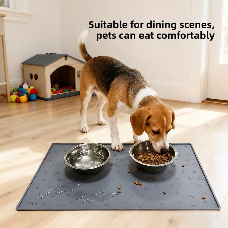Pet Supplies Silicone Pet Mat Floor Mat Non-slip Waterproof Cat and Dog Feeding Mat Placement Mat Splash-proof Cat Litter Mat