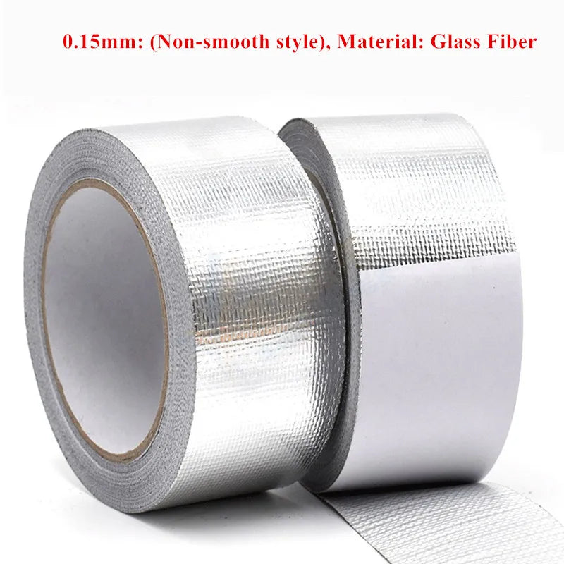 High Temperature Resistance Aluminum Foil Tape Kitchen Pipe Repair Tape Adhesive Sealing Foil Heat Insulation Leak Proof Tape