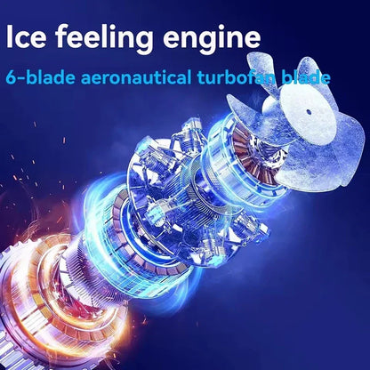 Portable Handheld Fan 120 Wind Speeds Mini Bladeless Hand Fan USB Rechargeable Highspeed Fans Camping Electric Fans Air Cooler