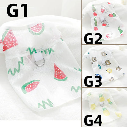 Any 3 pieces of clothing Summer Thin Luxury Dog Dresses Soft Breathable Mesh Pet Clothes Cute Puppy Dress Kitten Cat Skirt