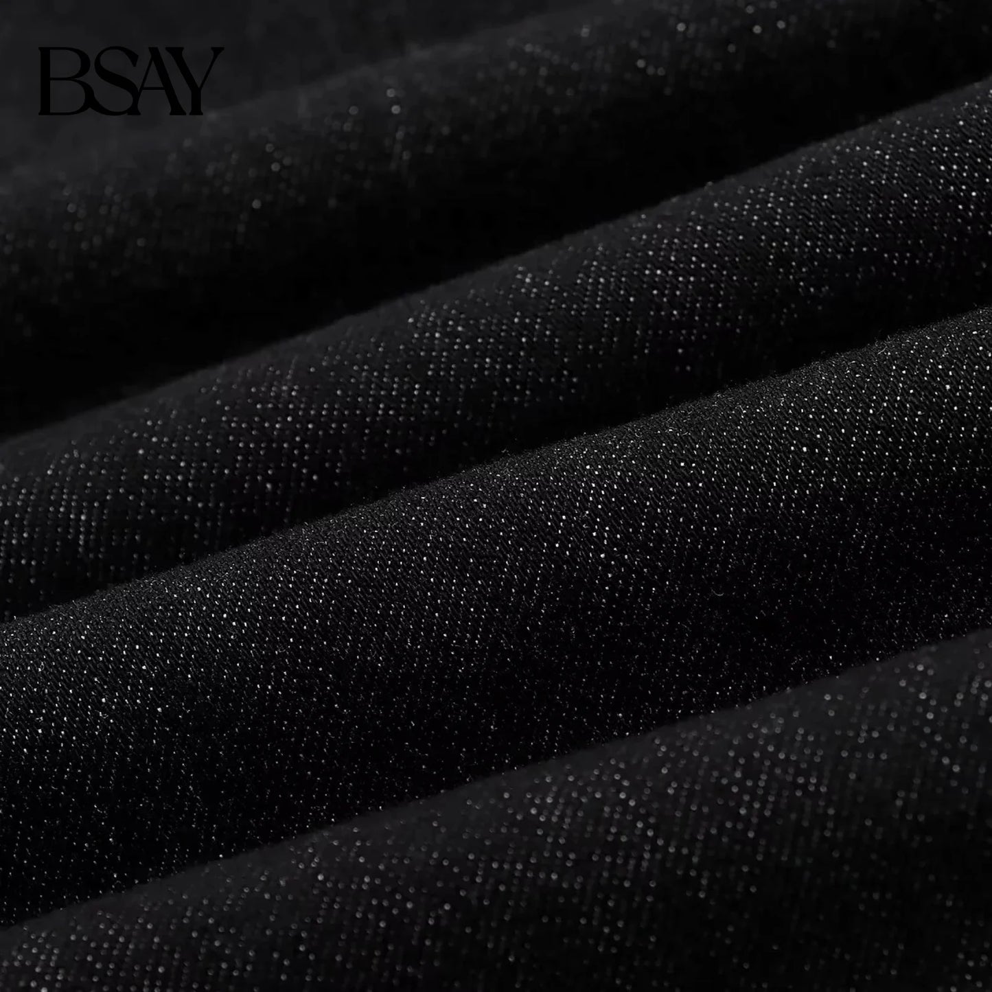 BSAY Jeans for Women Fashion Autumn Winter New Solid Color Pocket Loose Retro High Waist Wide Leg Pants Chic Female Trousers