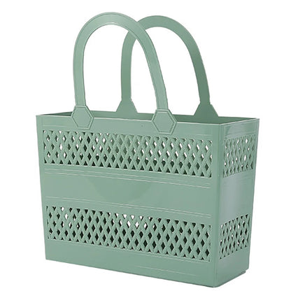 Shower Caddy Basket With Handles Portable Large Capacity Drainage Box Household Storage Basket For Camp Bathroom Beach Dorm Gym