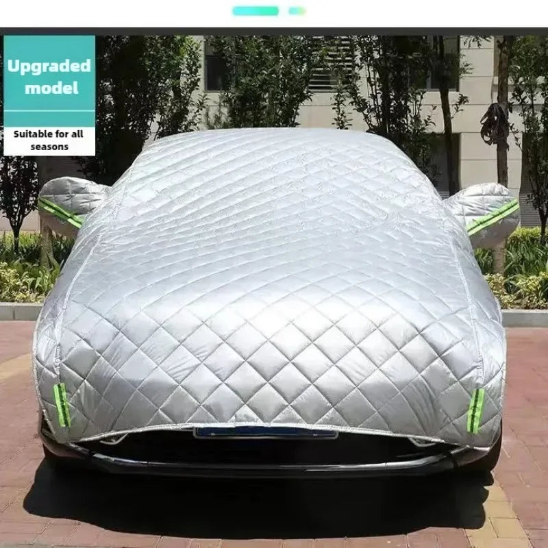 Car Cover Against Hail Outdoor Full Cover Rain Sun UV Protection Universal Cotton Suitable For Various Adverse Weather Condition