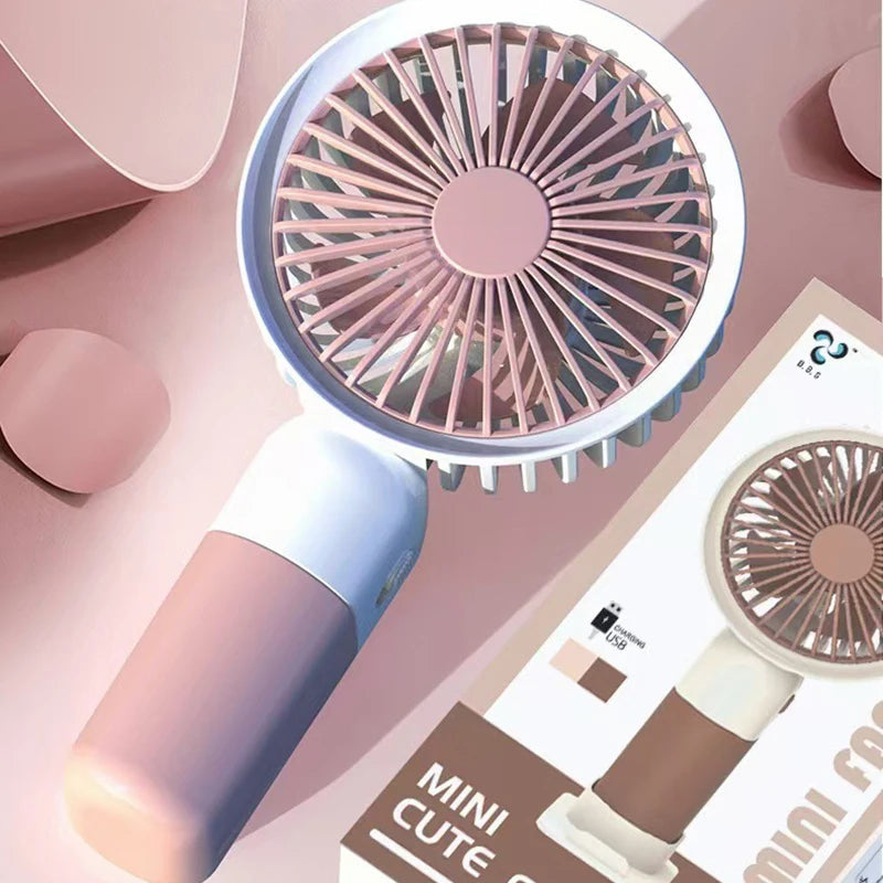 Lenovo 2026 New Handheld Fan Mini Portable Desktop Office Student Dormitory USB Charging Silent Small Electric Fan