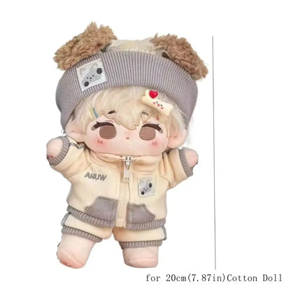 Hoodie 20cm Plush Toy Clothes Overalls Shoulder Strap Cotton Doll Clothes Dress Up Sportswear Plush Toy Clothes 20cm Doll