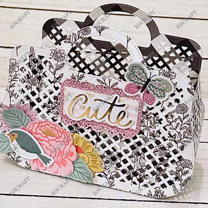 KSCRAFT Elegant Tote Bag Cutting Dies Stencils for DIY Scrapbooking Decorative Embossing DIY Paper Cards