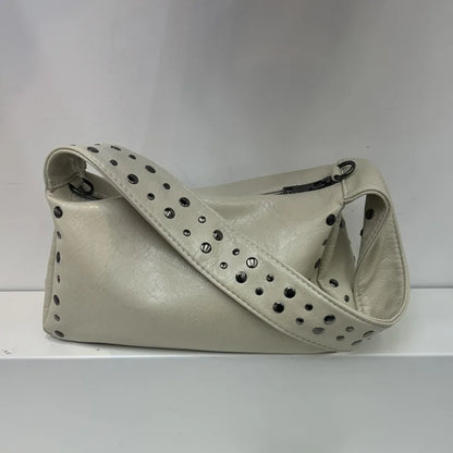 Vintage Rivet Women Shoulder Bags Motorcycle Style Underarm Bag Luxury Soft Pu Leather Crossbody Bag Retro Trend Handbags 2025