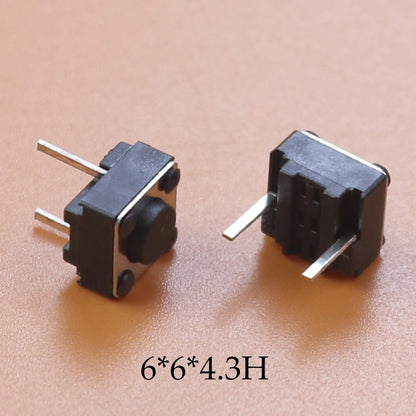 10/20/50PCS  Tactile Push Button Switch 2 pins 6*6*5 mm Key Switches 6x6x4.3/5/6/7/8/9/10/12H Micro Switch Pin