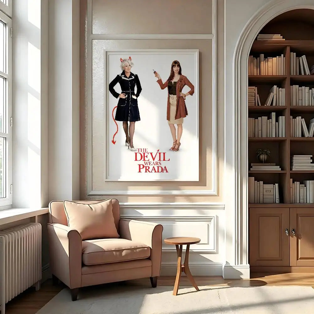 Movie The Devil Wears Prada Poster Gallery Prints Self Adhesive Home Decor Decoration Wall Decals Living Room Sticker