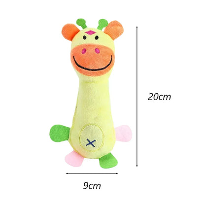 Popular creative cute animal shaped dog toys bite resistant pet grinding teeth cleaning interactive toys