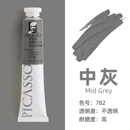 170ml LargeTubes Oil Paint Non-Toxic Excellent Tinting Strength, Mixable for Canvas Painting Artist Beginners DIY Art Supplies