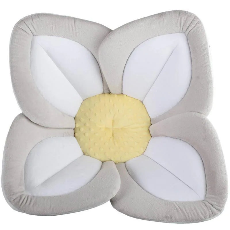 Baby bath mat can lie down fold newborn creative flower bath mat baby bath lotus safety cushion