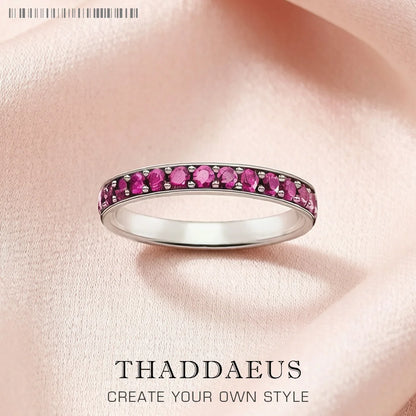 Ring Elegance Colourful Stones Europe Romantic Fine Jewelry For Women Brand New Real 925 Sterling Silver Gift