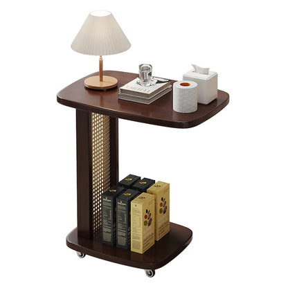 Portable Rolling Coffee Table Side Table Living Room Compact Sofa End Table Adjustable Height Luxury Furniture Living Room
