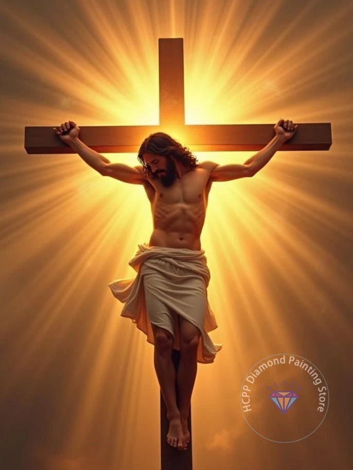 Jesus Christ Cross Diamond Painting Kit 5D DIY Diamond Embroidery Cross Stitch Handmade Art Gift Crafts Home Decor Gift