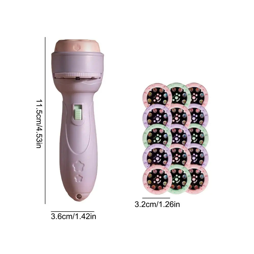 120 Patterns Flashlight Projector Toy for Kids Projector Torch Educational Cartoon Projector Lamp Bedtime Sleeping Story Book