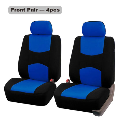 Four Seasons Fashion Universal 9 pcs Car Seat Cover Polyester Fabric Car Seat Cover