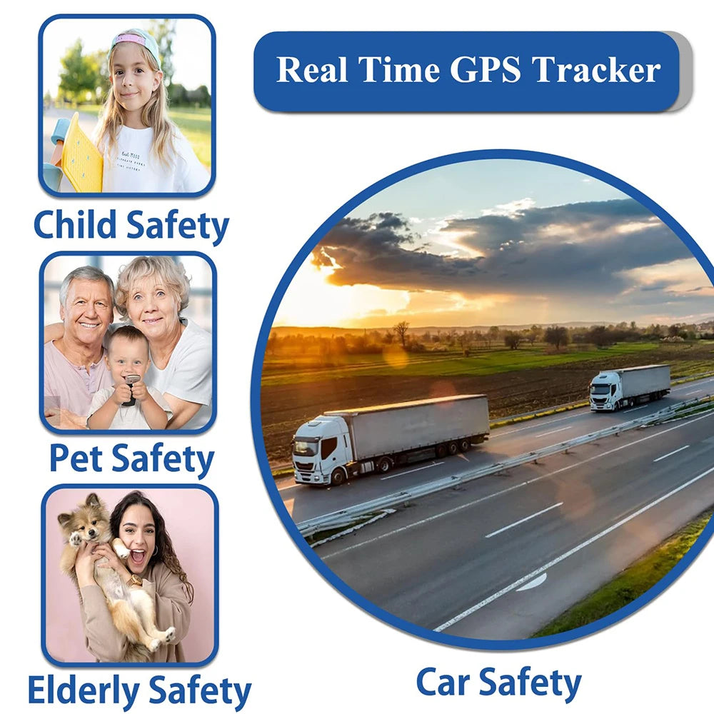 GPS Tracker for Vehicles  Portable GPS Tracking Device,Full Global Coverage Location Tracker for Car Kids Dogs
