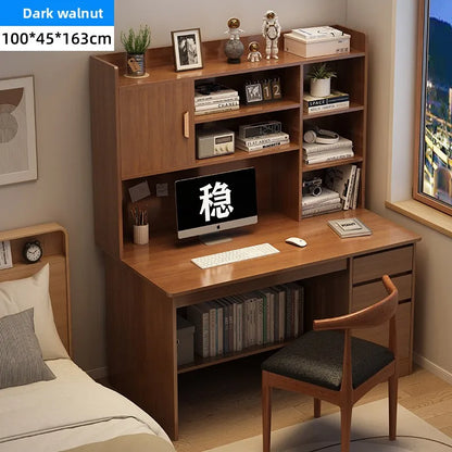 Desk Home Modern Simple Bookshelf Integrated Student Bedroom Learning To Write With Drawing Desk Office Computer Desk
