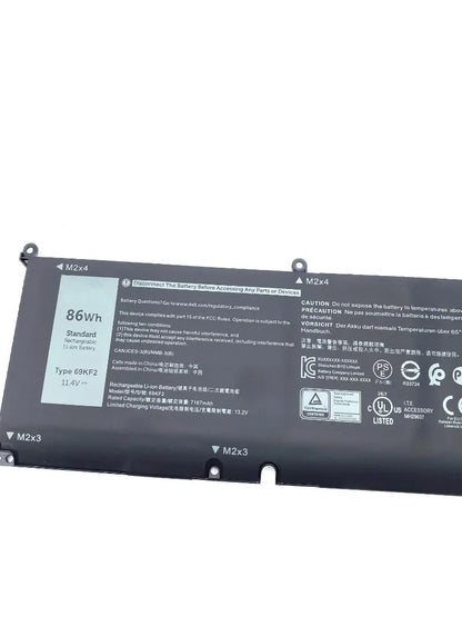 Laptop Battery for DELL XPS 15 9500 9510 9520 9530 Precision 5550 5560 G15 5510 5511 5520 5515  G7 15 7500 P91F P87F 69KF2