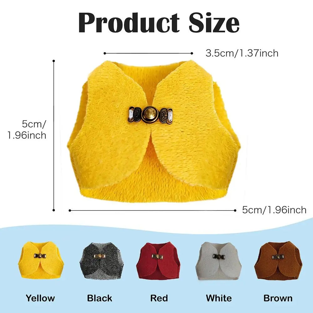 Cute Adorable Hamsters Apparel Skin-friendly with Buckle Cozy Pet Vest Warm Fabric Breathable Small Pets Clothing Photo Outfit