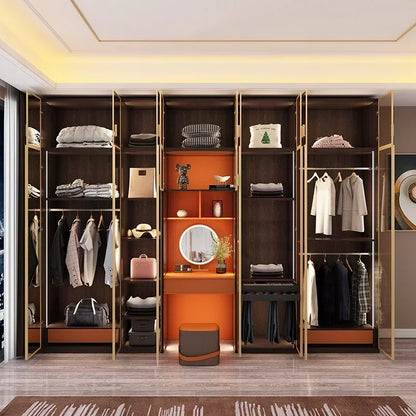 Store Clothes﻿ Comfortable For Room Home Corner Wardrobe Room Clothes Wooden Bedroom Cabinet Multifunctional Storage Furniture