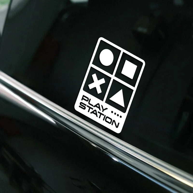 “PLAY STATION” STICKERs，for game player lover，funny&creative with high quality sticker for cars trucks motorcycles &laptops!