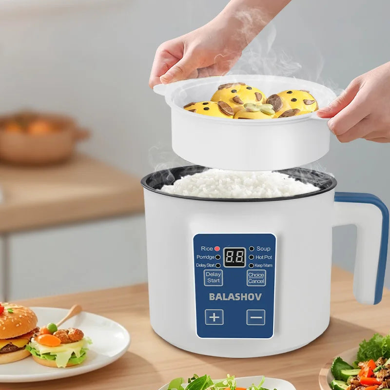 Electric Rice Cooker Single Double Layer Intelligent Automatic Home Mini  Kitchen Cooker 220V/EU Plug MultiCooker Steamed Rice P