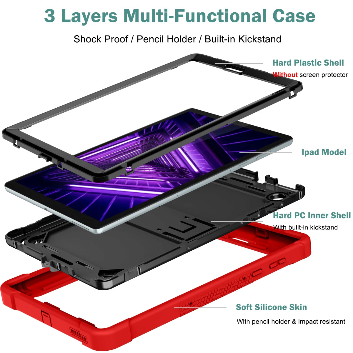 Case For Lenovo TB-X606F for Lenovo tab M10 FHD Plus 10.3 inch armor case TPU+PC Stand Cover for Lenovo tab TB-X606X Coque
