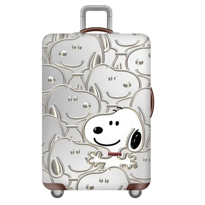 Snoopy Travel Suitcase Protective Cover Luggage Protective Cover Solid Color Suitable for 18-32 Inch Suitcases Travel Organizer