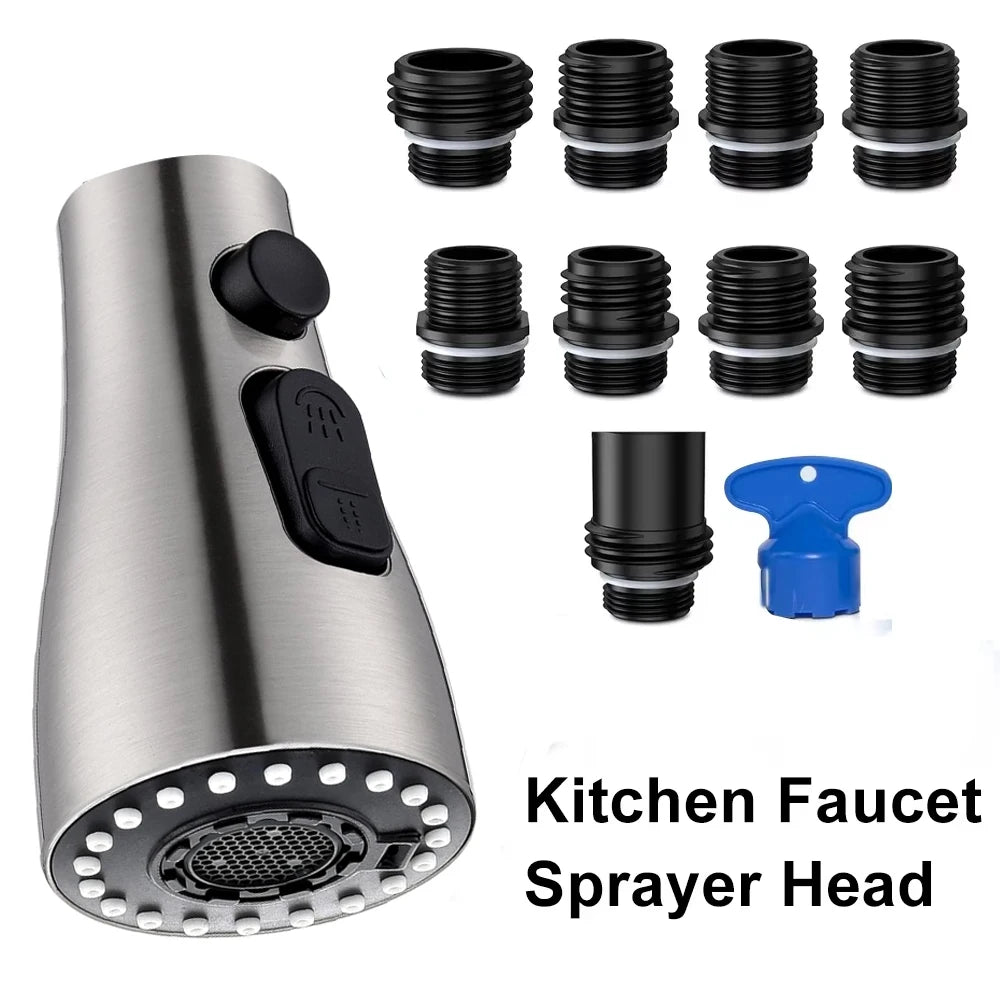 Kitchen Faucet Head Replacement 3 Modes Faucet Sprayer 9 Nozzles Sprayer Water Saving Shower Bathroom Basin Sink Tap Replacement