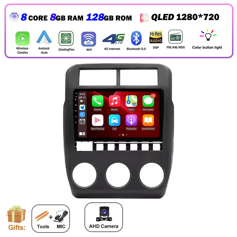 Car Radio Multimedia Video Player GPS Navigation QLED Touch Screen For Lada Niva 2021 - 2023 Android 16 Auto Wireless Carplay