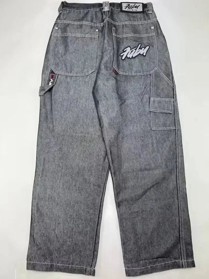 American Fashion Trend Joker Best Sell Special Spot Jeans Women Street Y2K New Punk Oversized Wide-leg Pants Unisex Casual Jeans