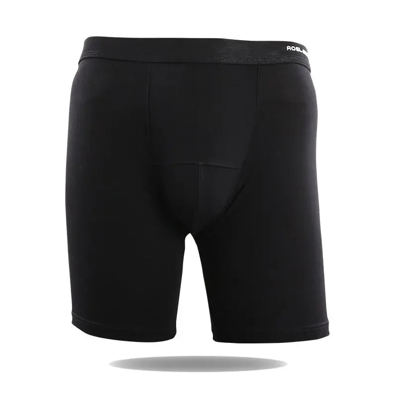 Men's sports extended leg underwear Modal boxers running anti-wear leg quick dry long boxer shorts